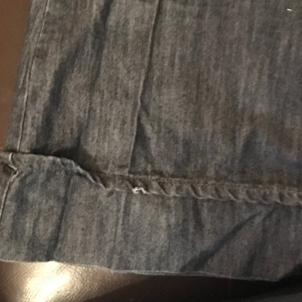 Level 99 Wide Leg Dark Denim Blue Gaucho Culottes Anthropologie 31 - Picture 8 of 8